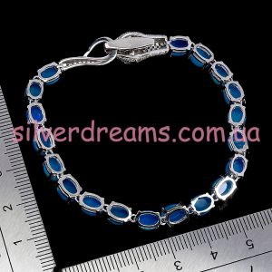 Браслет серебро натуральный голубой опал
