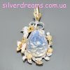 Кулон серебро природный лабрадорит
