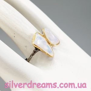 Кольцо серебро натуральный эфиопский опал