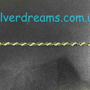 Браслет серебро природный диопсид