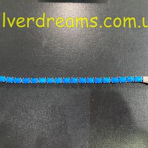 Браслет серебро натуральный голубой опал