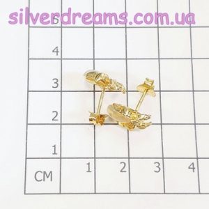 Серьги серебро натуральный огненный опал