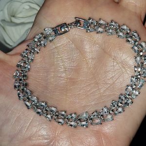 Браслет серебро природный аквамарин