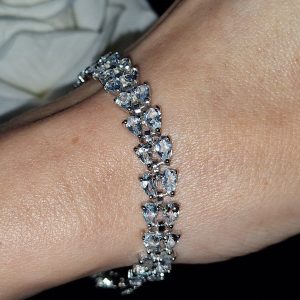 Браслет серебро натуральный аквамарин