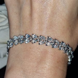 Браслет серебро природный аквамарин