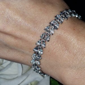 Браслет серебро натуральный аквамарин