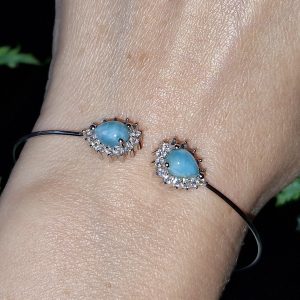 Браслет серебро натуральный ларимар