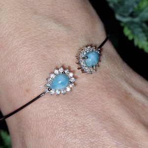 Браслет серебро натуральный ларимар