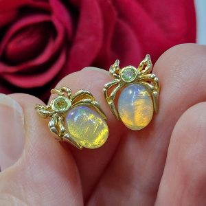 Серьги серебро натуральный эфиопский опал