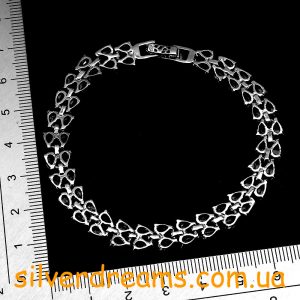 Браслет серебро природный аквамарин