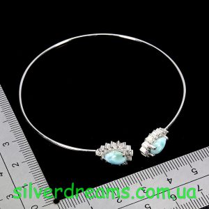 Браслет серебро натуральный ларимар