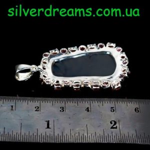 Кулон серебро природный лабрадорит сердолик турмалин