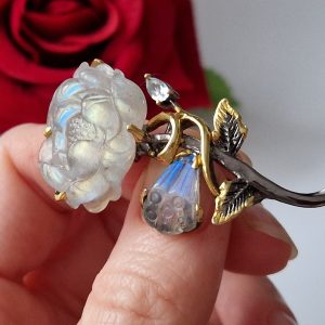 Брошь серебро натуральный лабрадорит