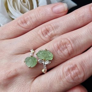 Перстень серебро натуральный турмалин