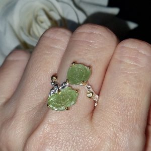 Перстень серебро натуральный турмалин