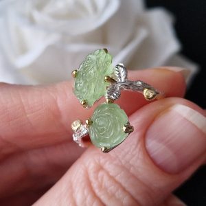 Перстень серебро натуральный турмалин