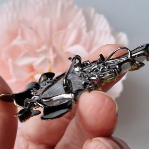 Кулон/брошь серебро природный лабрадорит