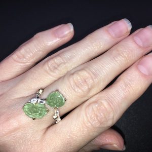 Перстень серебро натуральный турмалин