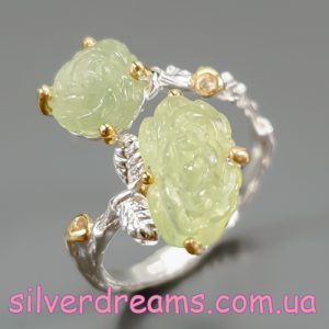 Кольцо серебро природный турмалин