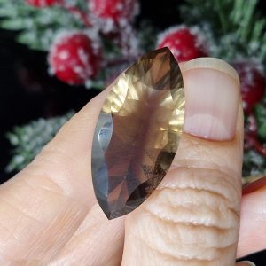 Натуральный раухтопаз (дымчатый кварц) маркиз 30х14 мм