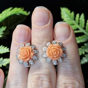 Серьги серебро полимерная глина