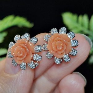 Серьги серебро полимерная глина