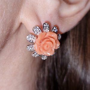 Серьги серебро полимерная глина