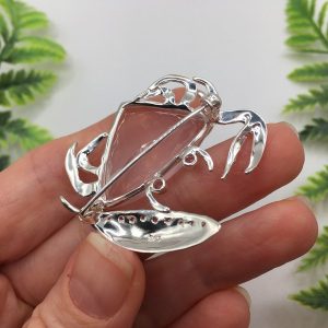 Брошь серебро природный розовый кварц