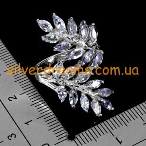 перстень серебро натуральный танзанит