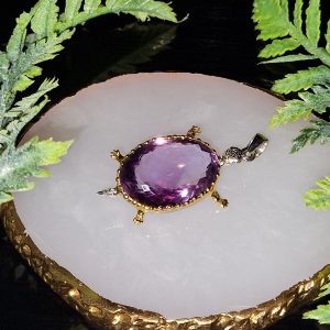 Подвес серебро натуральный аметист