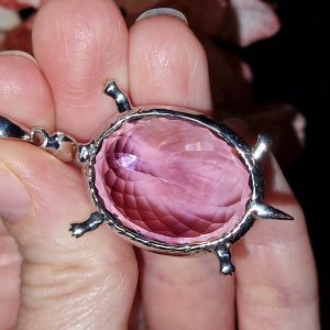 Кулон серебро природный аметист