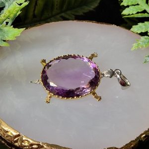 Подвес серебро натуральный аметист