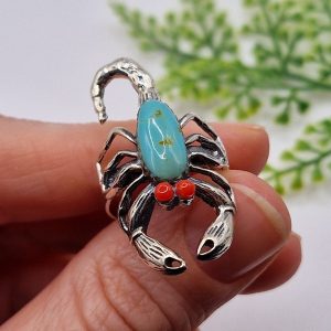 Кольцо серебро природная бирюза + коралл