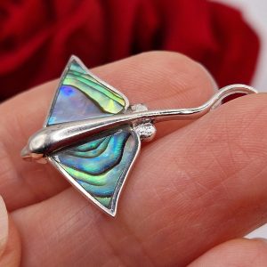 Подвес серебро натуральный халиотис (цветной перламутр)
