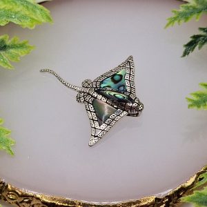 Подвес серебро натуральный халиотис (морской перламутр)