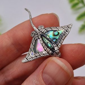 Подвес серебро натуральный халиотис (морской перламутр)