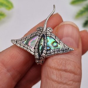 Подвес серебро натуральный халиотис (морской перламутр)