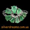 Перстень серебро натуральный изумруд